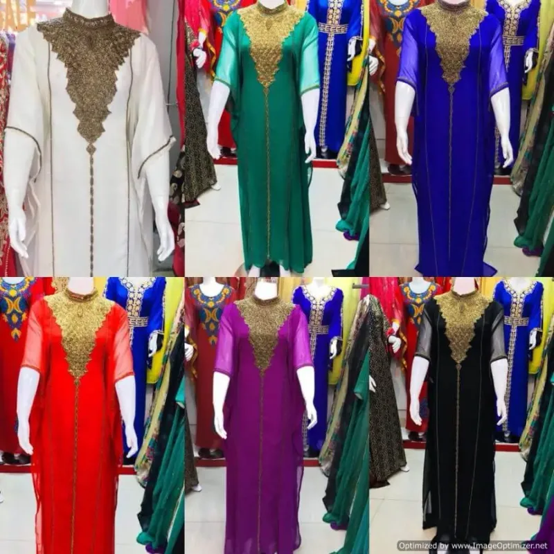 Picture of Radhe Designer Multicolor Georgette Kaftan Dress for Women - F3015