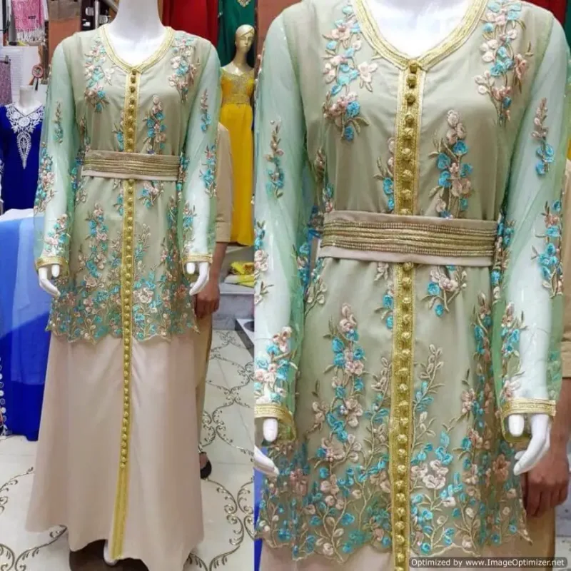 Picture of Radhe Designer Multicolor Georgette Kaftan Dress for Women - F3018