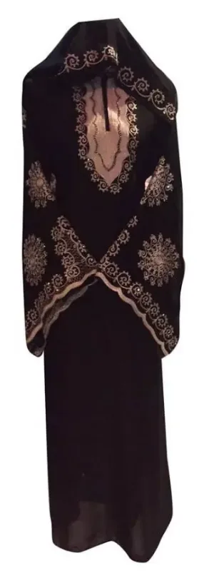 Picture of Radhe Designer Black Georgette Kaftan Dress for Women - F9854