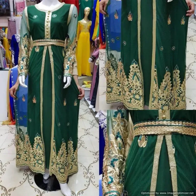 Picture of Radhe Designer Black Georgette Kaftan Dress for Women - F3020