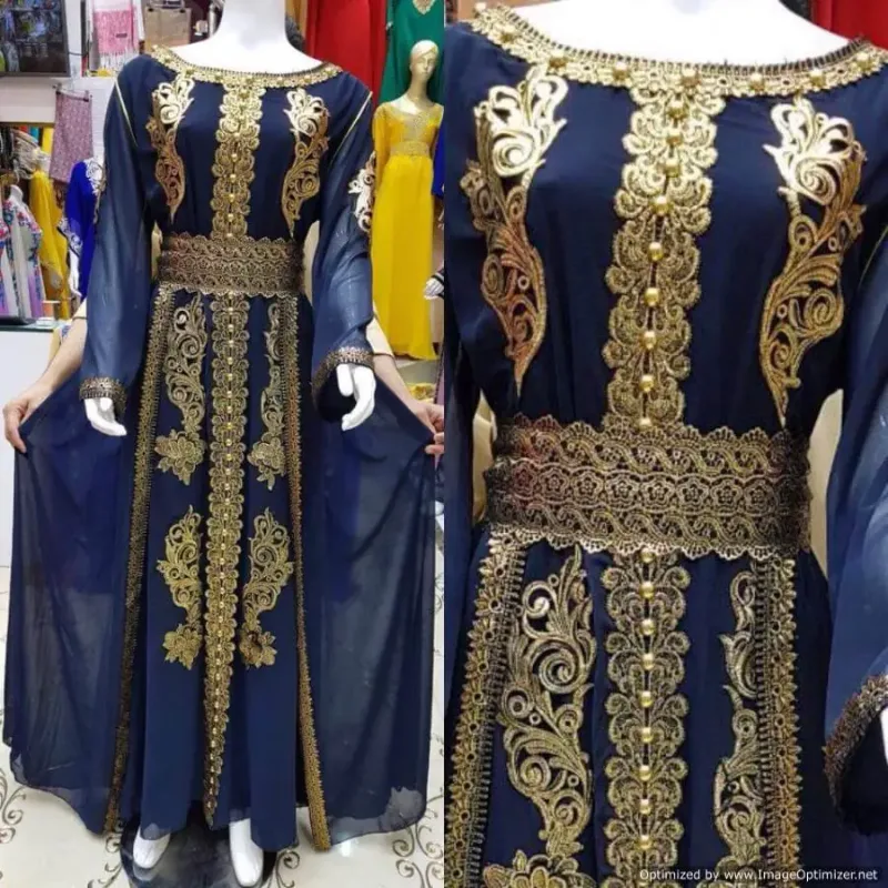 Picture of Radhe Designer Yellow Georgette Kaftan Dress for Women - F3021