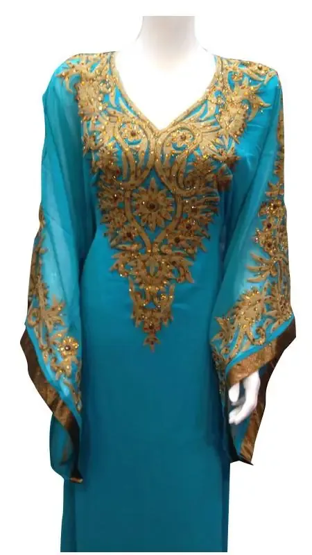 Picture of Radhe Designer Black Georgette Kaftan Dress for Women - F9865