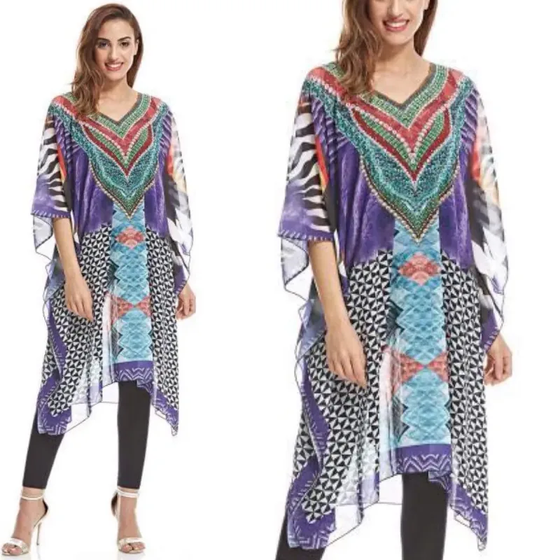 Picture of Radhe Designer Black Georgette Kaftan Dress for Women - F3043
