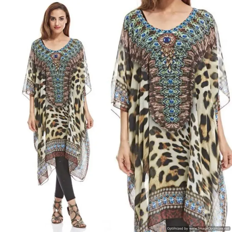 Picture of Radhe Designer Black Georgette Kaftan Dress for Women - F3037