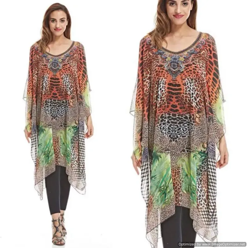 Picture of Radhe Designer Multicolor Georgette Kaftan Dress for Women - F3039
