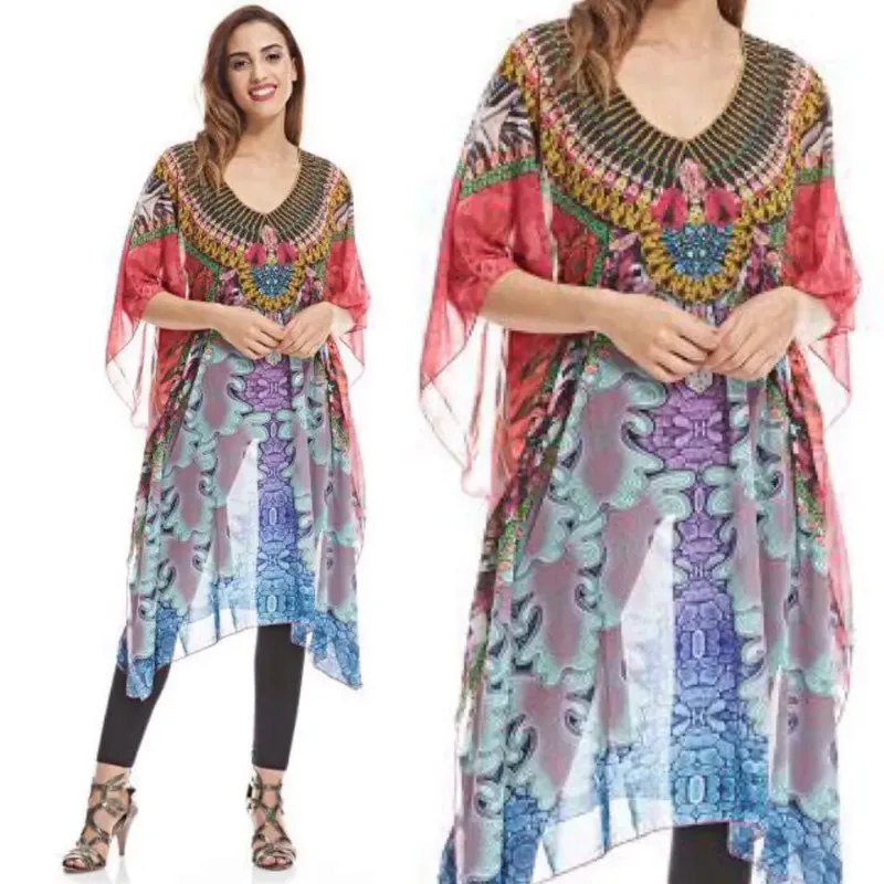 Picture of Radhe Designer Black Georgette Kaftan Dress for Women - F3041