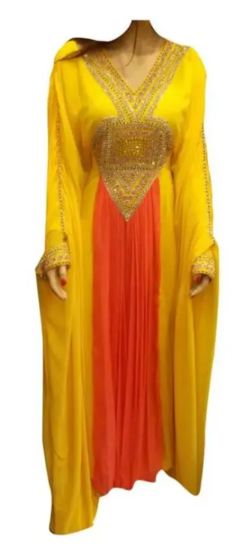 Picture of Radhe Designer Multicolor Georgette Kaftan Dress for Women - F9740