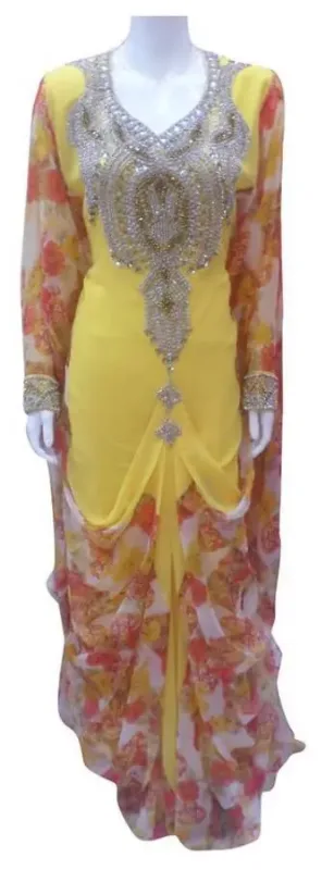 Picture of Radhe Designer Multicolor Georgette Kaftan Dress for Women - F9896