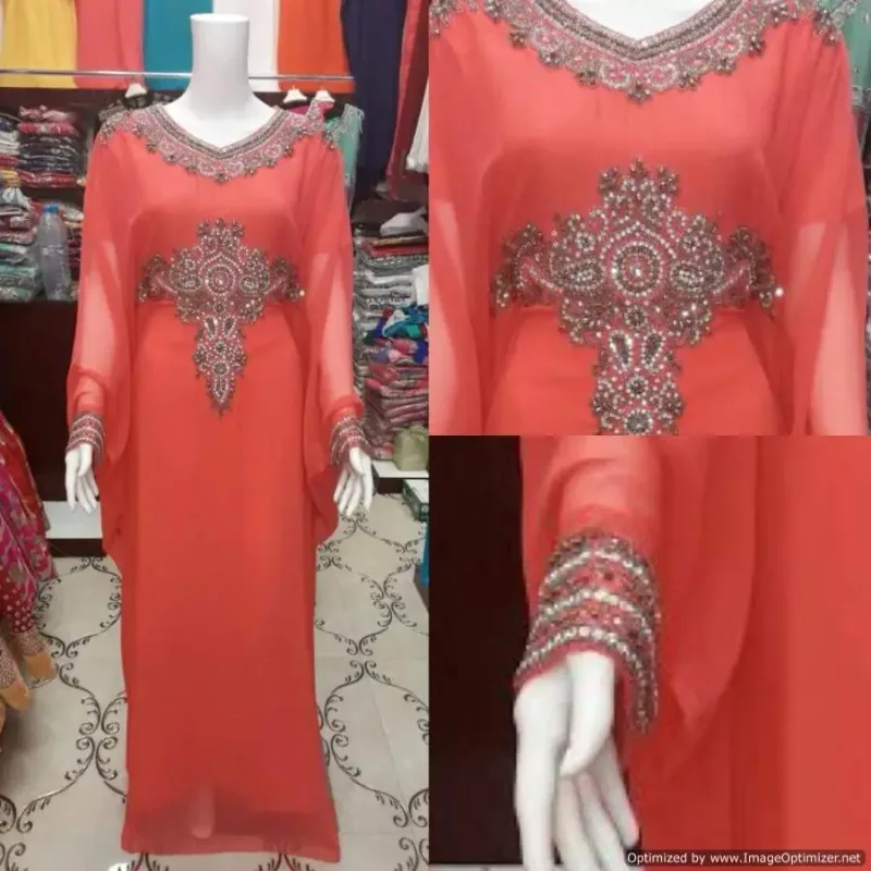 Picture of Radhe Designer Multicolor Georgette Kaftan Dress for Women - F3064