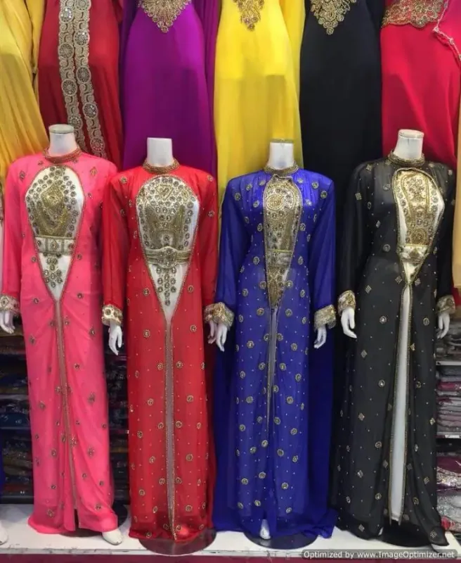 Picture of Radhe Designer Multicolor Georgette Kaftan Dress for Women - F2979