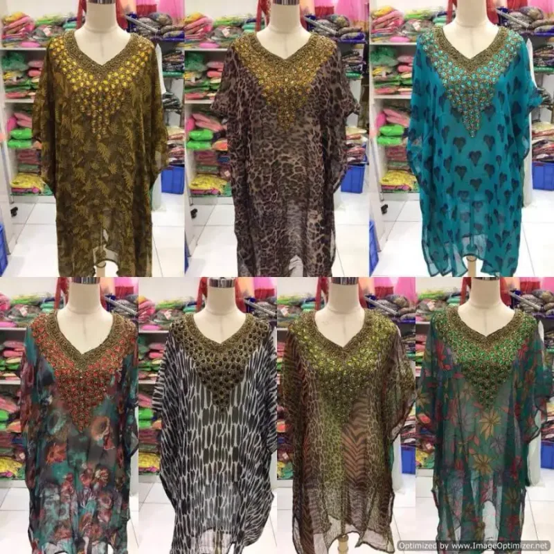 Picture of Radhe Designer Multicolor Georgette Kaftan Dress for Women - F3068