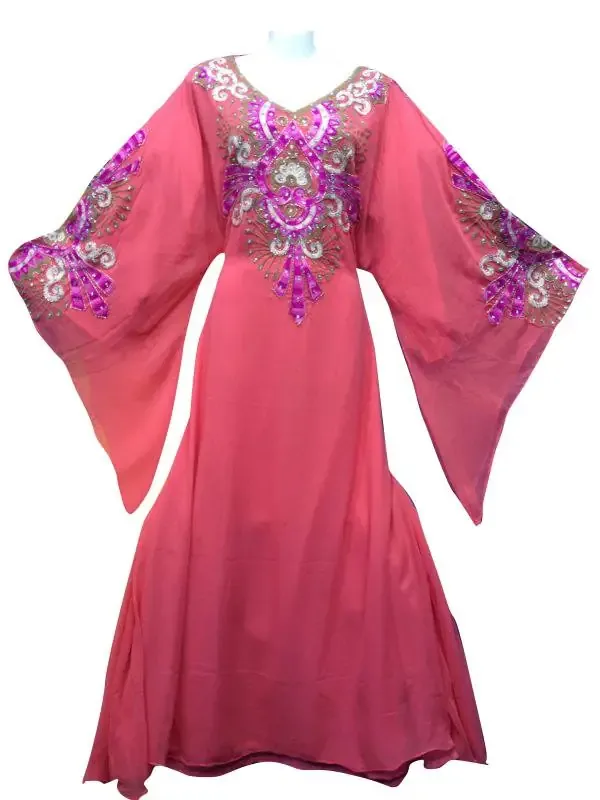 Picture of Radhe Designer White Georgette Kaftan Dress for Women - F9732
