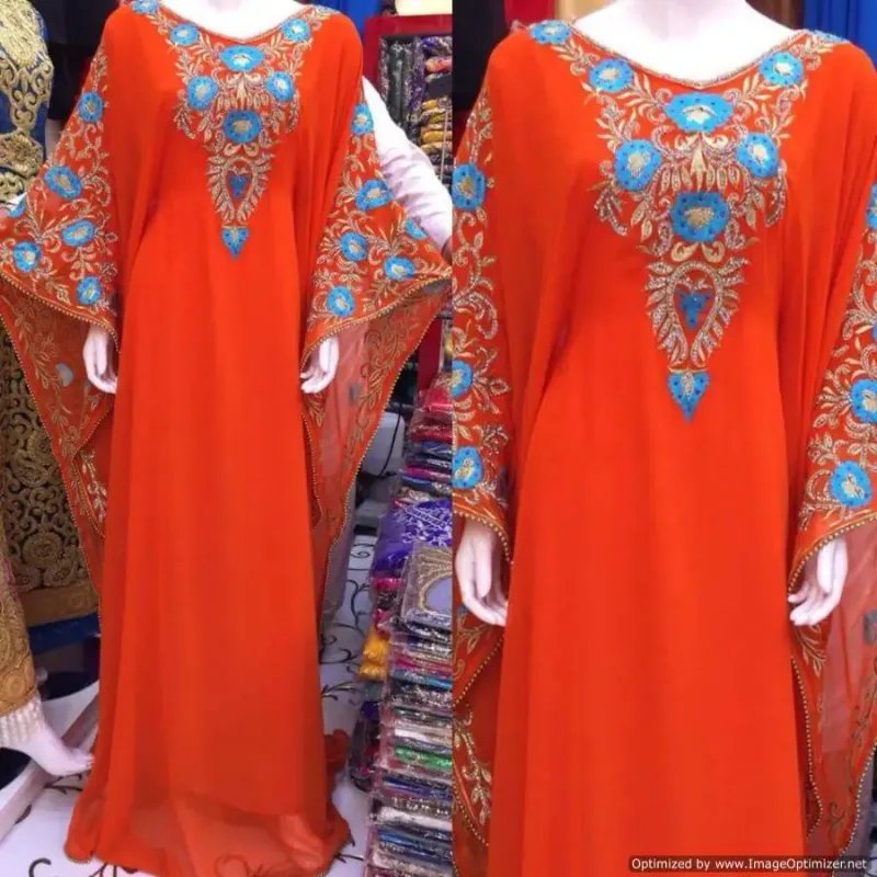 Picture of Radhe Designer Multicolor Georgette Kaftan Dress for Women - F2895