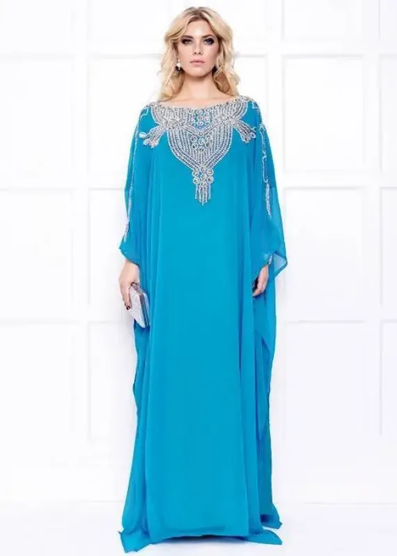 Picture of Radhe Designer Green Georgette Kaftan Dress for Women - F9807