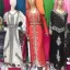 Picture of Multicolor Georgette Wedding Caftan for Women - Boutique Fit