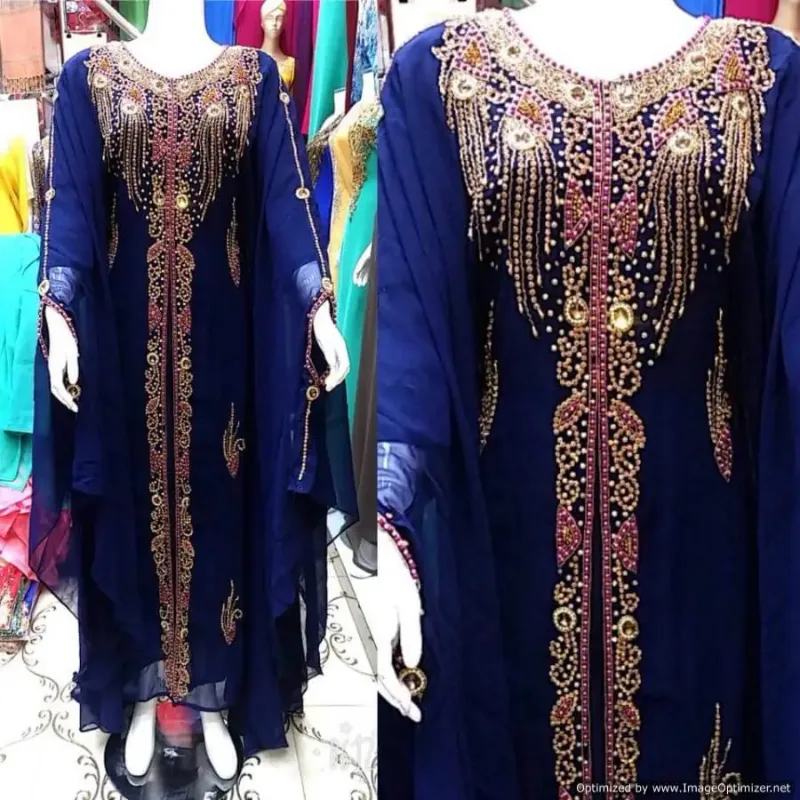 Picture of Radhe Designer Multicolor Georgette Kaftan Dress for Women - F2996