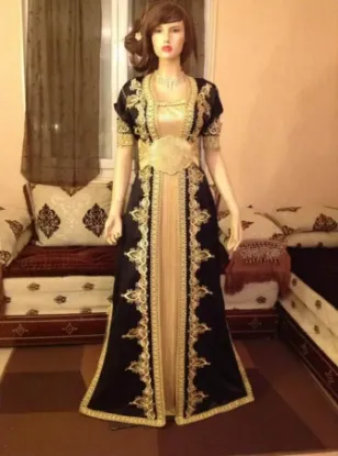 Picture of arabic kaftan dress online,bridal gown 3/4 sleeves,abay