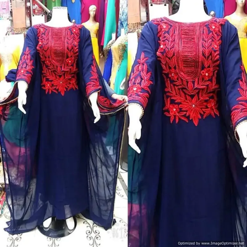 Picture of Radhe Designer Multicolor Georgette Kaftan Dress for Women - F2993
