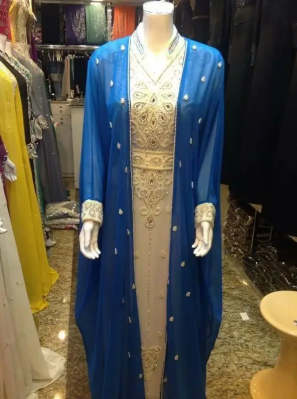 Picture of Radhe Designer Yellow Georgette Kaftan Dress for Women - F9832