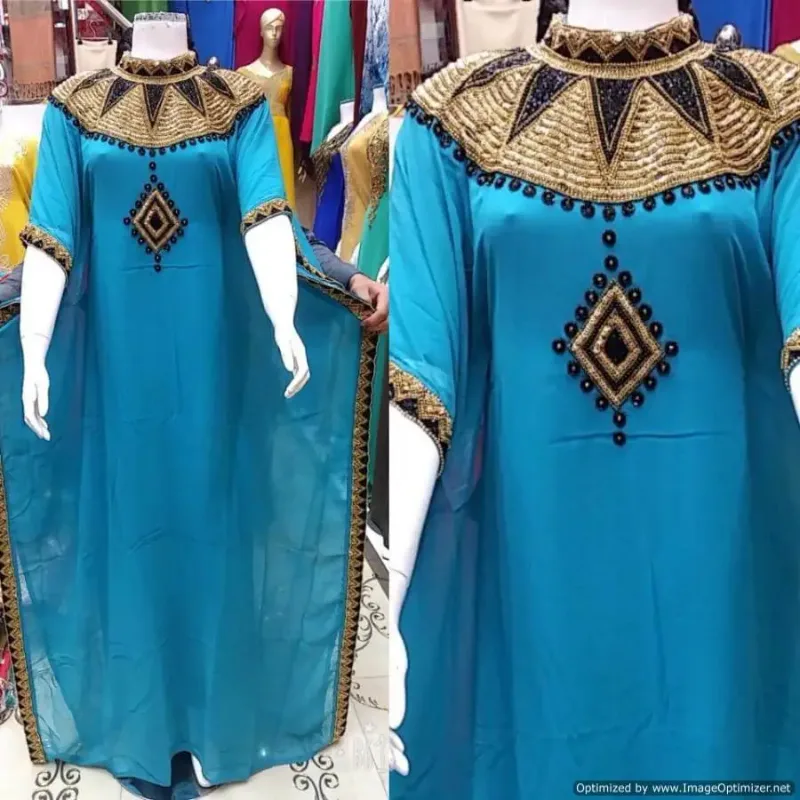 Picture of Radhe Designer Pink Cotton Kaftan Dress for Women - F3008