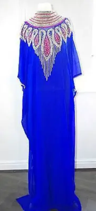Picture of Radhe Designer White Georgette Kaftan Dress for Women - F9891