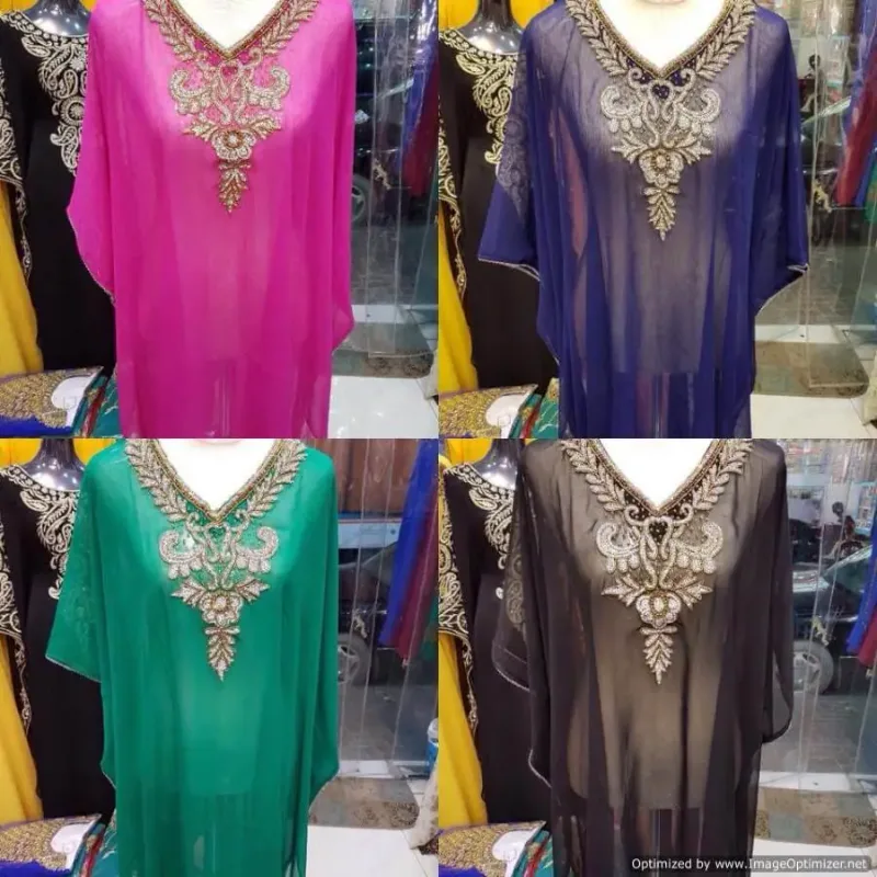 Picture of Radhe Designer Blue Georgette Kaftan Dress for Women - F3070