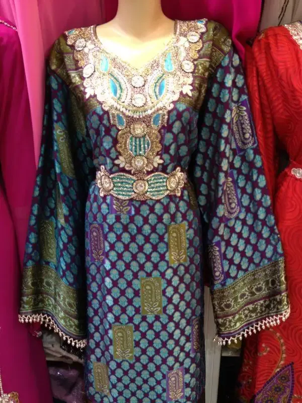 Picture of Radhe Designer Purple Georgette Kaftan Dress for Women - F9907
