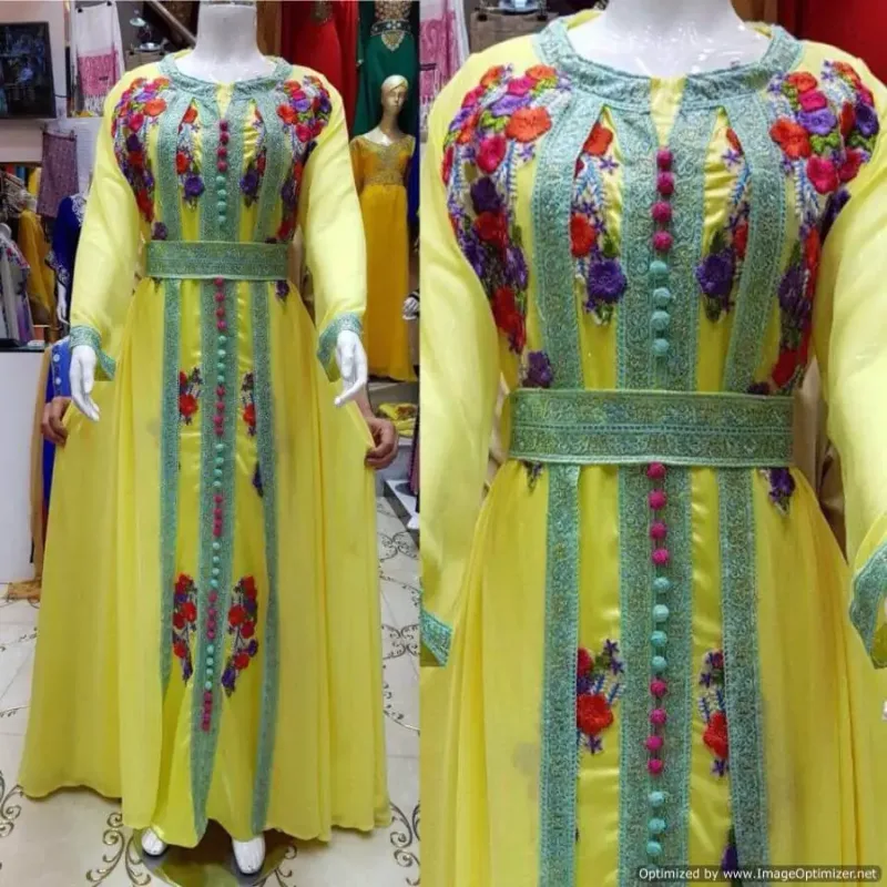 Picture of Radhe Designer Pink Cotton Kaftan Dress for Women - F3025
