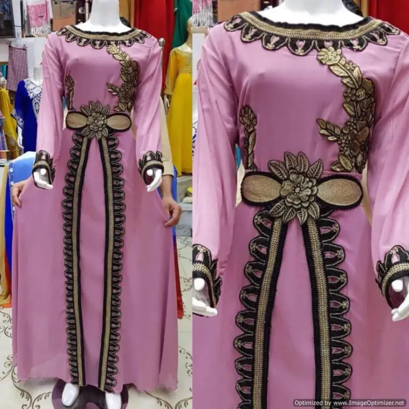 Picture of Radhe Designer Black Georgette Kaftan Dress for Women - F3026