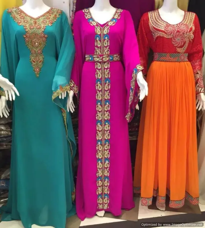 Picture of Radhe Designer Pink Cotton Kaftan Dress for Women - F3076