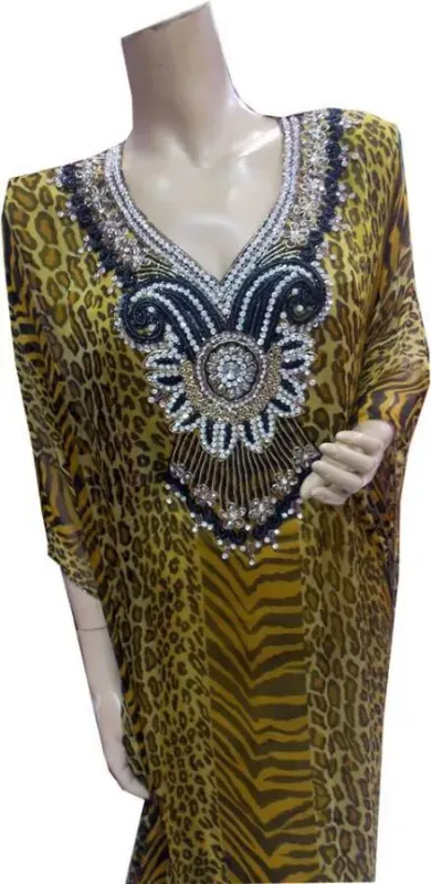 Picture of Radhe Designer Pink Cotton Kaftan Dress for Women - F9887