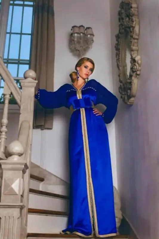 Picture of Radhe Designer Blue Georgette Kaftan Dress for Women - F6725