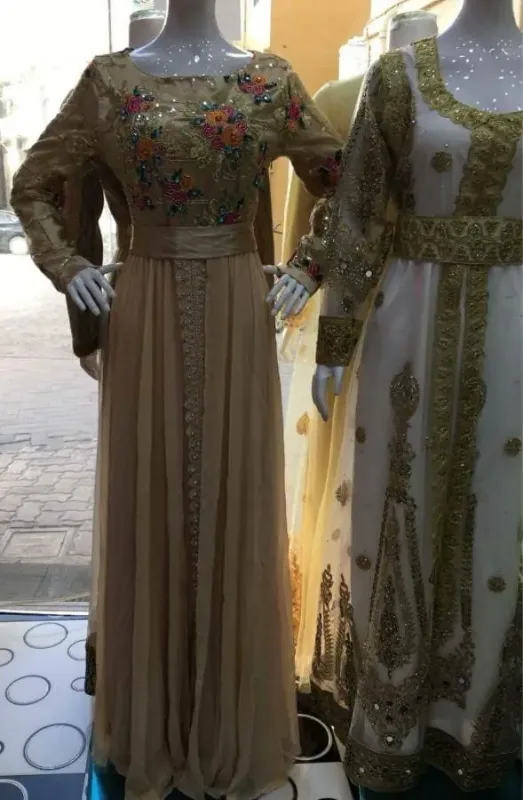 Picture of Radhe Designer Multicolor Georgette Kaftan Dress for Women - F10421