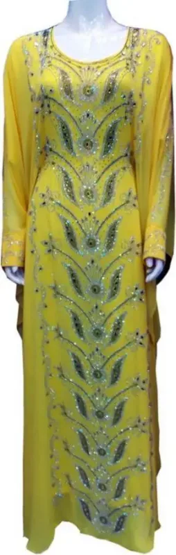 Picture of Radhe Designer Black Georgette Kaftan Dress for Women - F9616
