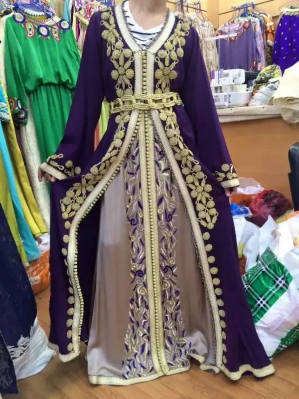Picture of Radhe Designer Purple Georgette Kaftan Dress for Women - F2755