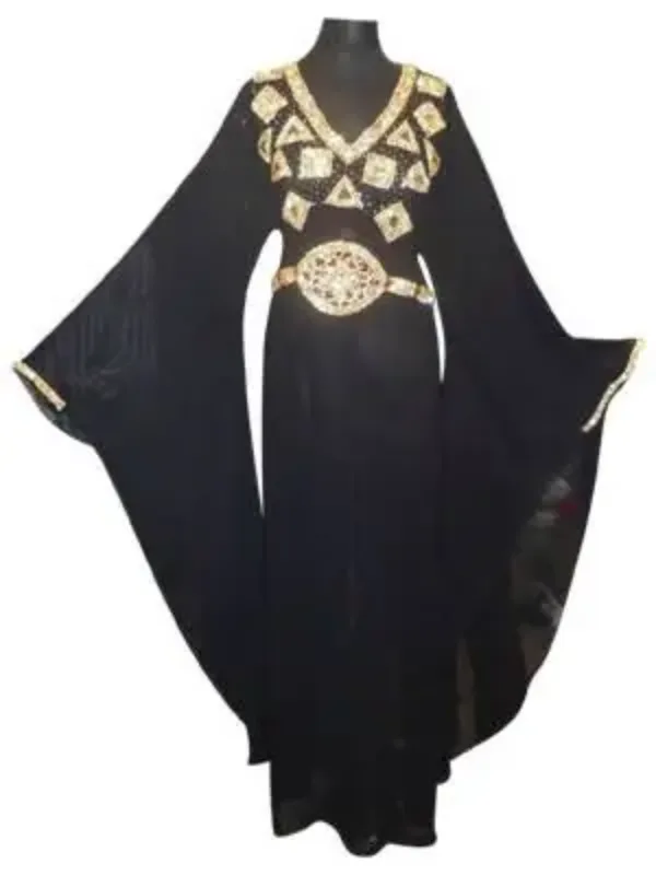 Picture of Radhe Designer Yellow Georgette Kaftan Dress for Women - F9645
