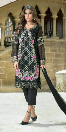 Picture of diwali special dress fatimabi pakistani neckline embroi