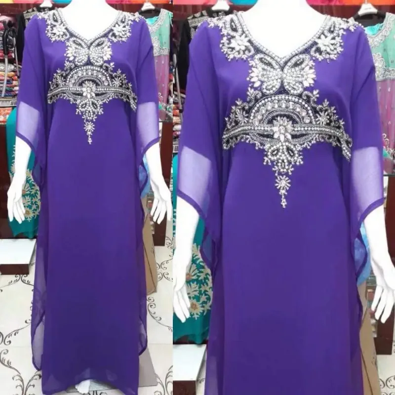 Picture of Radhe Designer Multicolor Georgette Kaftan Dress for Women - F2317
