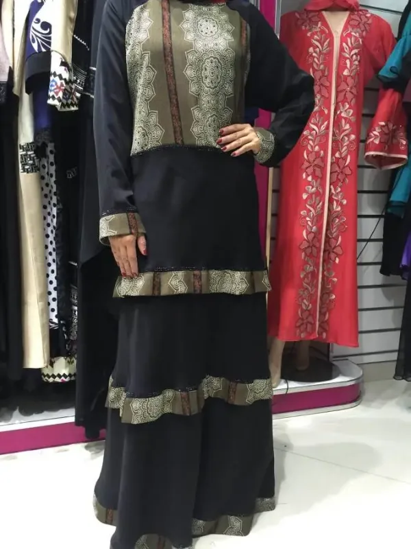 Picture of Fine Silver Georgette Algerian Kaftan for Women