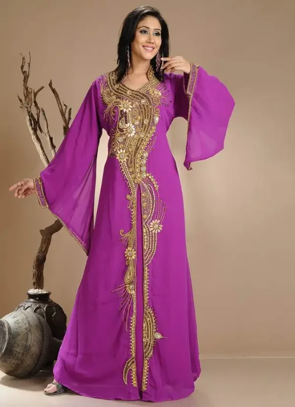 Picture of Radhe Designer Blue Georgette Kaftan Dress for Women - F10690