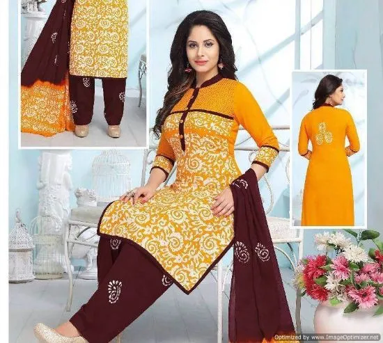 Picture of double color long gherdaar anarkali gown indian diwali 