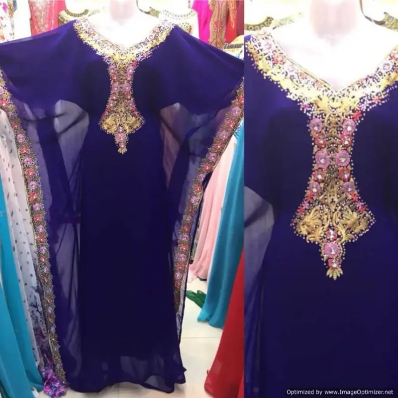 Picture of Radhe Designer Multicolor Georgette Kaftan Dress for Women - F2303