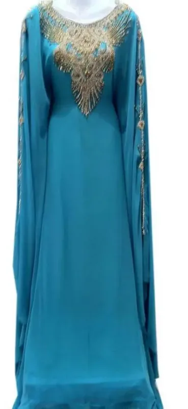 Picture of Radhe Designer Black Georgette Kaftan Dress for Women - F10527
