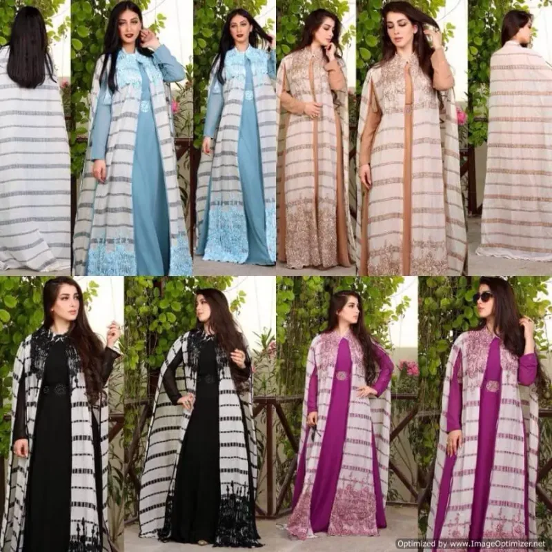Picture of Radhe Designer Multicolor Georgette Kaftan Dress for Women - F2290