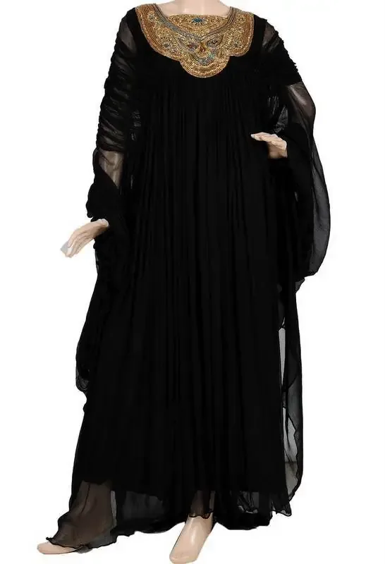 Picture of Radhe Designer White Georgette Kaftan Dress for Women - F10677