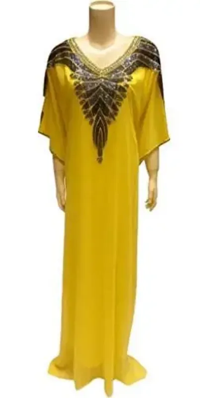 Picture of Radhe Designer White Georgette Kaftan Dress for Women - F10564