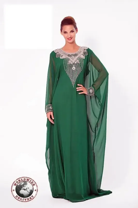 Picture of Radhe Designer Multicolor Georgette Kaftan Dress for Women - F10534