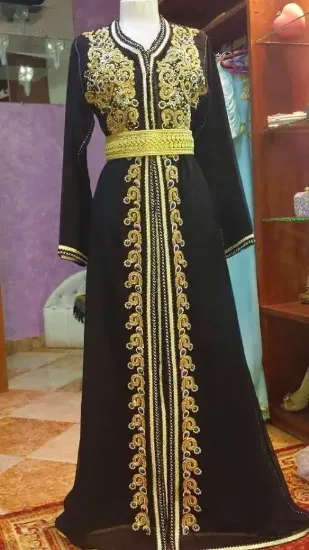 Picture of beautiful customized long moroccan kaftan for special f