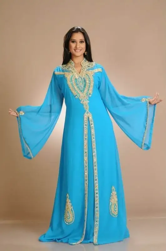Picture of Radhe Designer Multicolor Georgette Kaftan Dress for Women - F10429