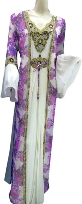 Picture of Radhe Designer Multicolor Georgette Kaftan Dress for Women - F1699